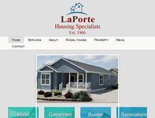 Tablet Screenshot of laportehousing.com